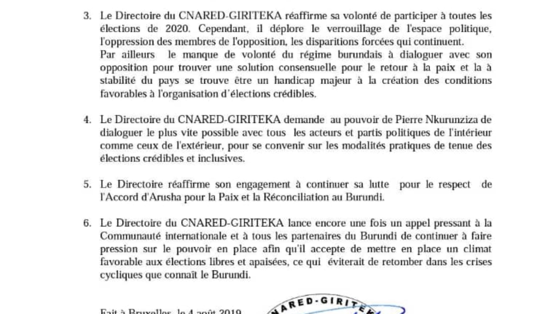 ÉLECTIONS 2020 : le CNARED pose des conditions pour participer aux élections