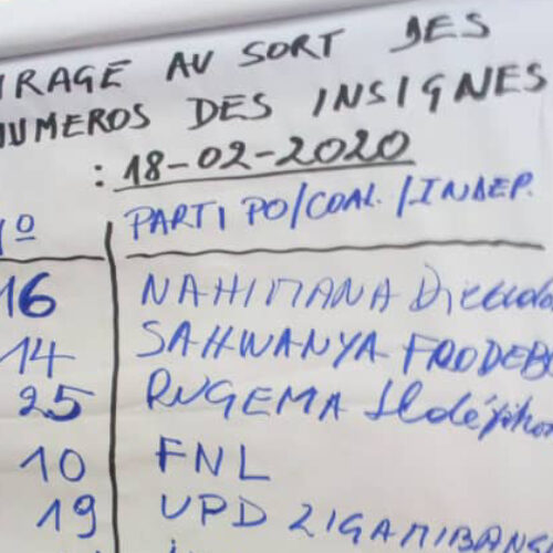 Tirage au sort pour le positionnement sur le bulletin unique