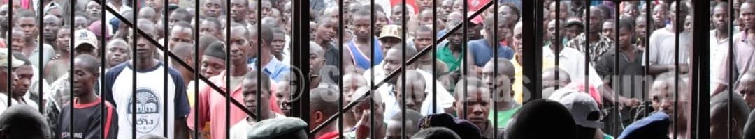 Des prisonniers à l’intérieur de la prison à Rumonge (Murembwe)