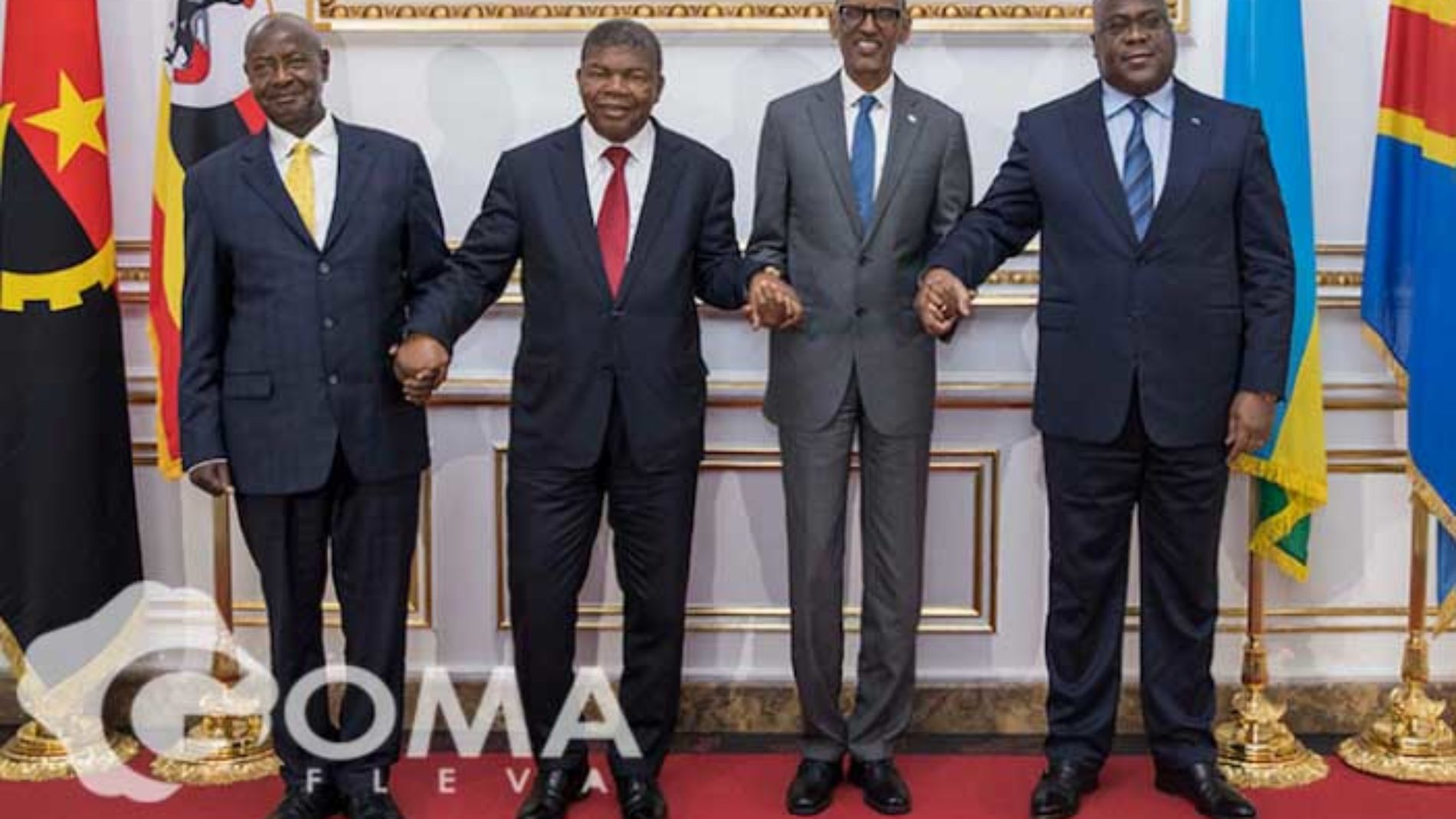 Goma : Félix Tshisekedi confirme la tenue d’une réunion entre Paul Kagame, Yoweri Museveni, Joao Lourenço et Evariste Ndayishimiye