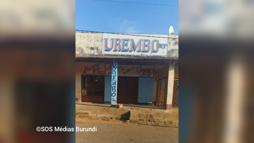 Un magasin fermé à Kirundo