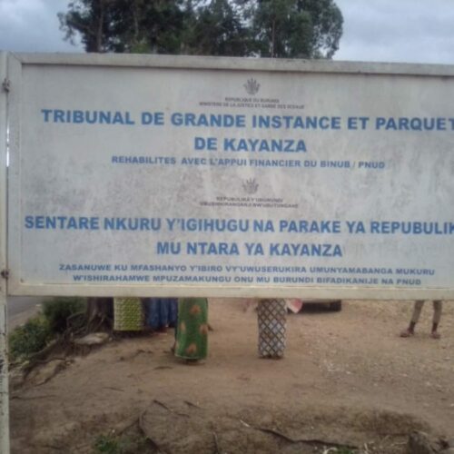 Kayanza : une peine de prison à perpétuité contre un policier accusé d&rsquo;assassinat