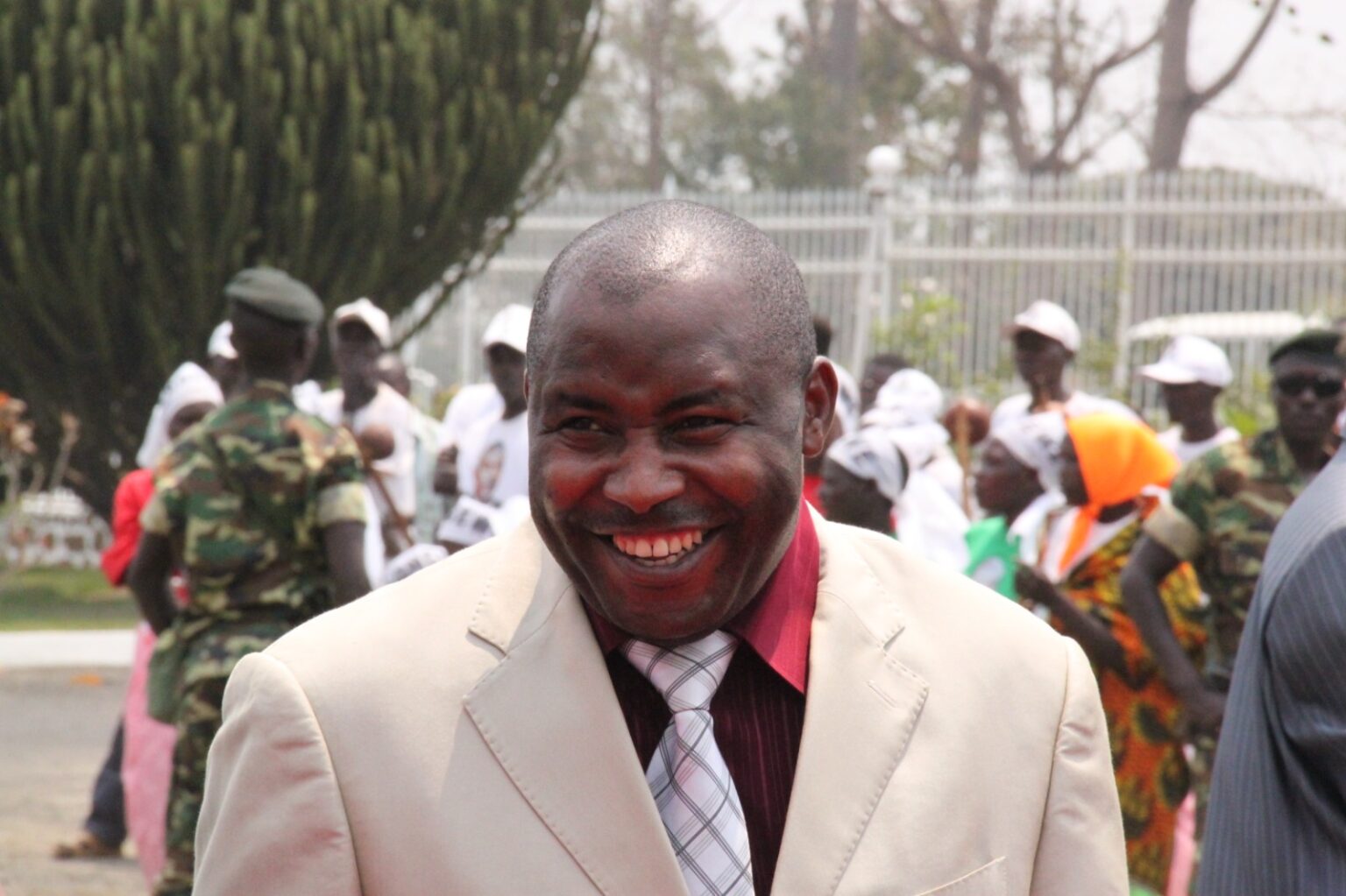 le président Neva lors d'une fête nationale en train de rire dans la ville commerciale Bujumbura, crédit photo Jean Pierre Aimé Harerimana