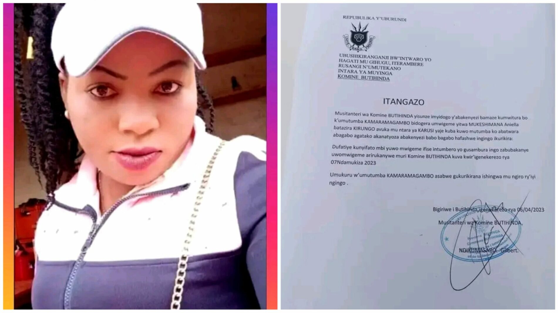 Muyinga : l&rsquo;expulsion d&rsquo;une femme de la commune de Butihinda annulée par le gouverneur