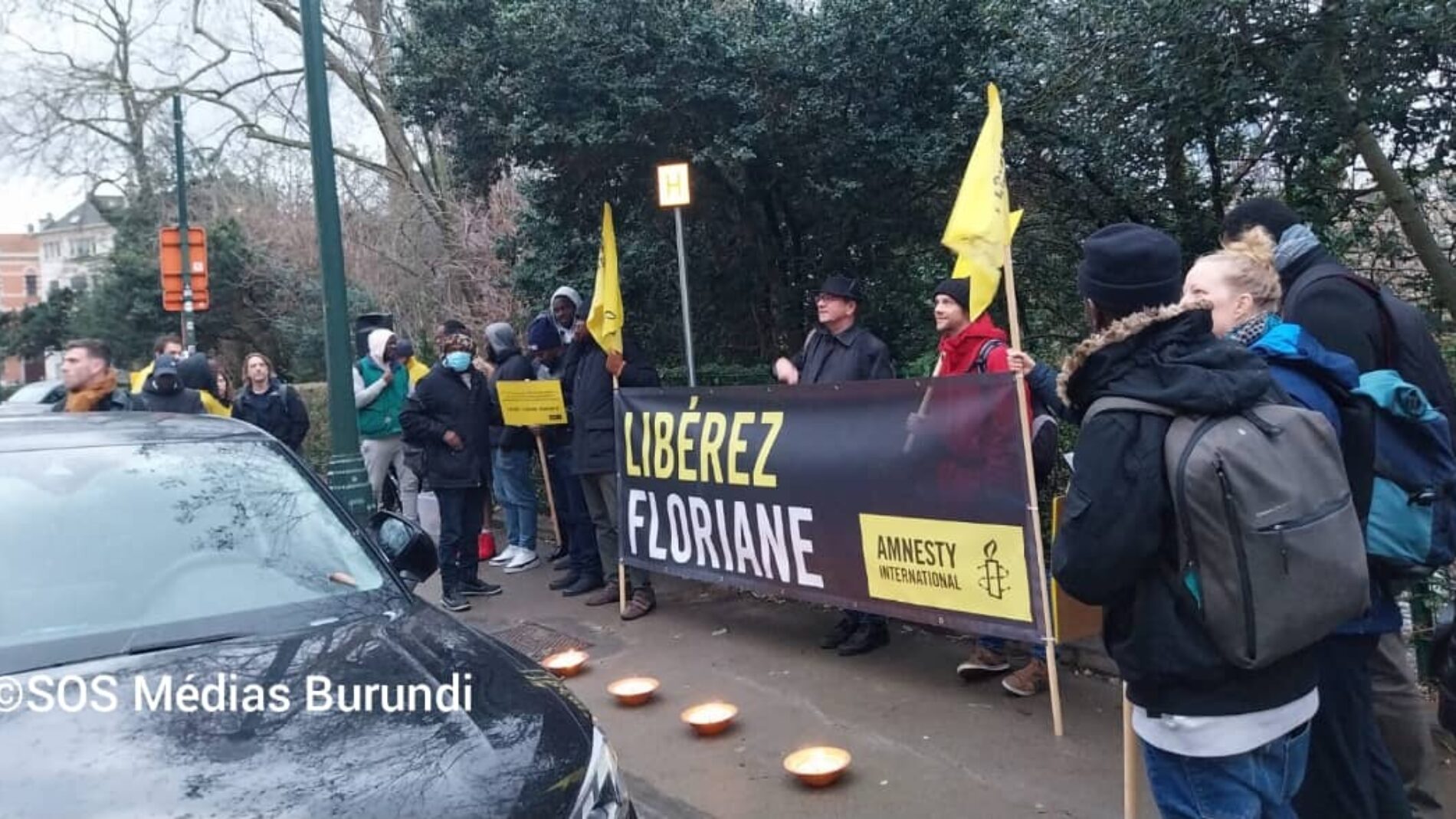Bruxelles : rassemblement devant l&rsquo;ambassade du Burundi pour demander la libération de la journaliste Floriane Irangabiye