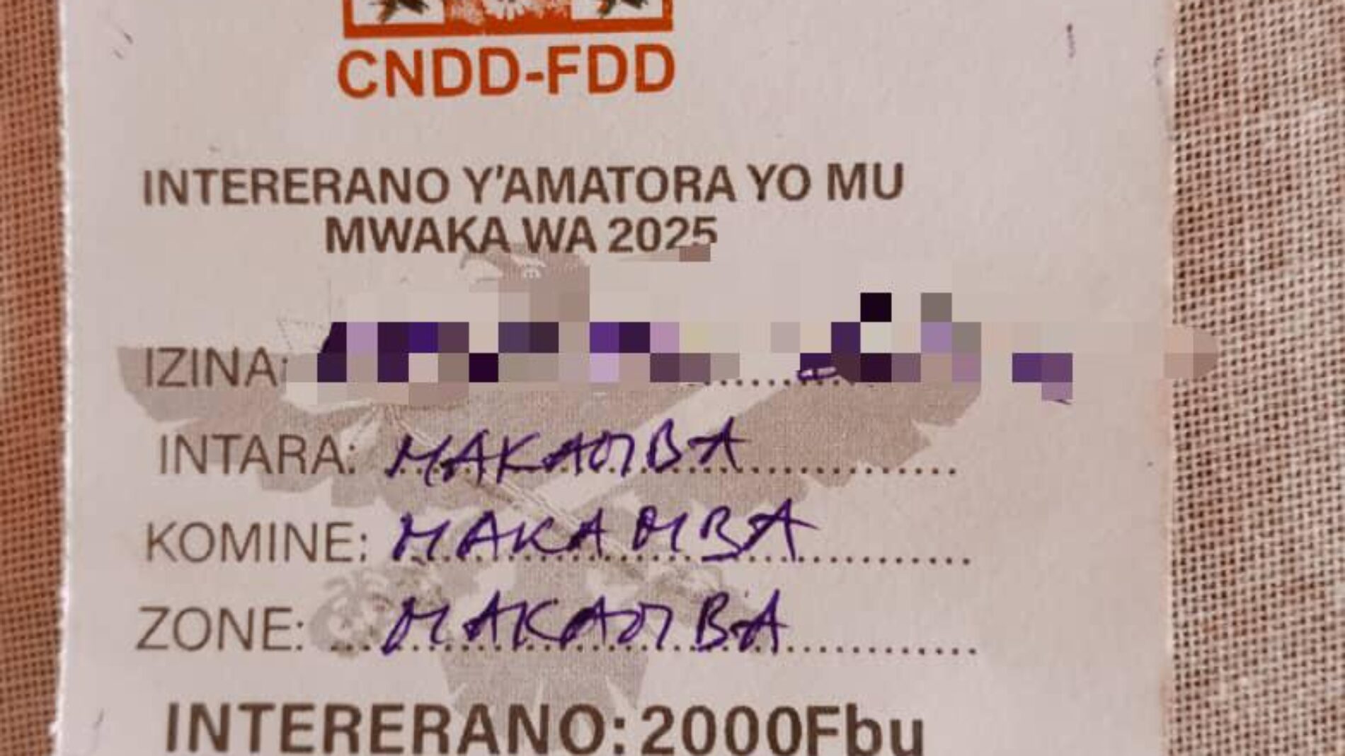 Bujumbura: Imbonerakure go door to door collecting “forced” contributions for the ruling party