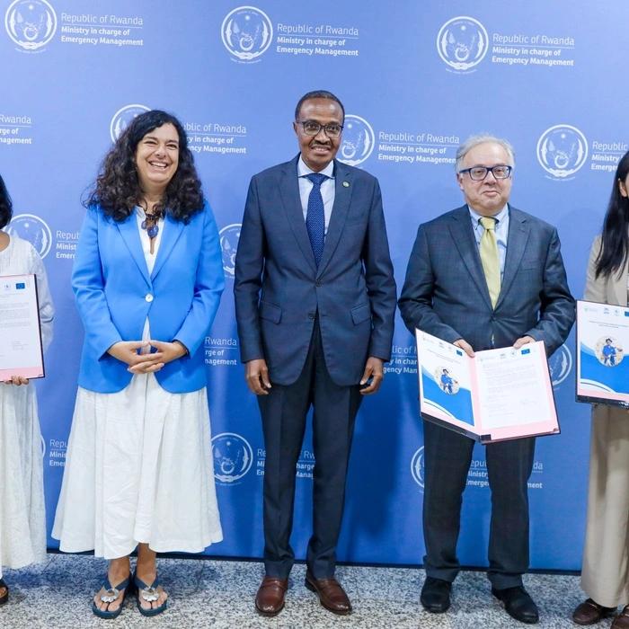 Lancement d’un projet conjoint de l’UE, du PAM et du HCR au Rwanda visant l’autonomisation économique des réfugiés et des communautés d’accueil. ©photo HCR – Rwanda