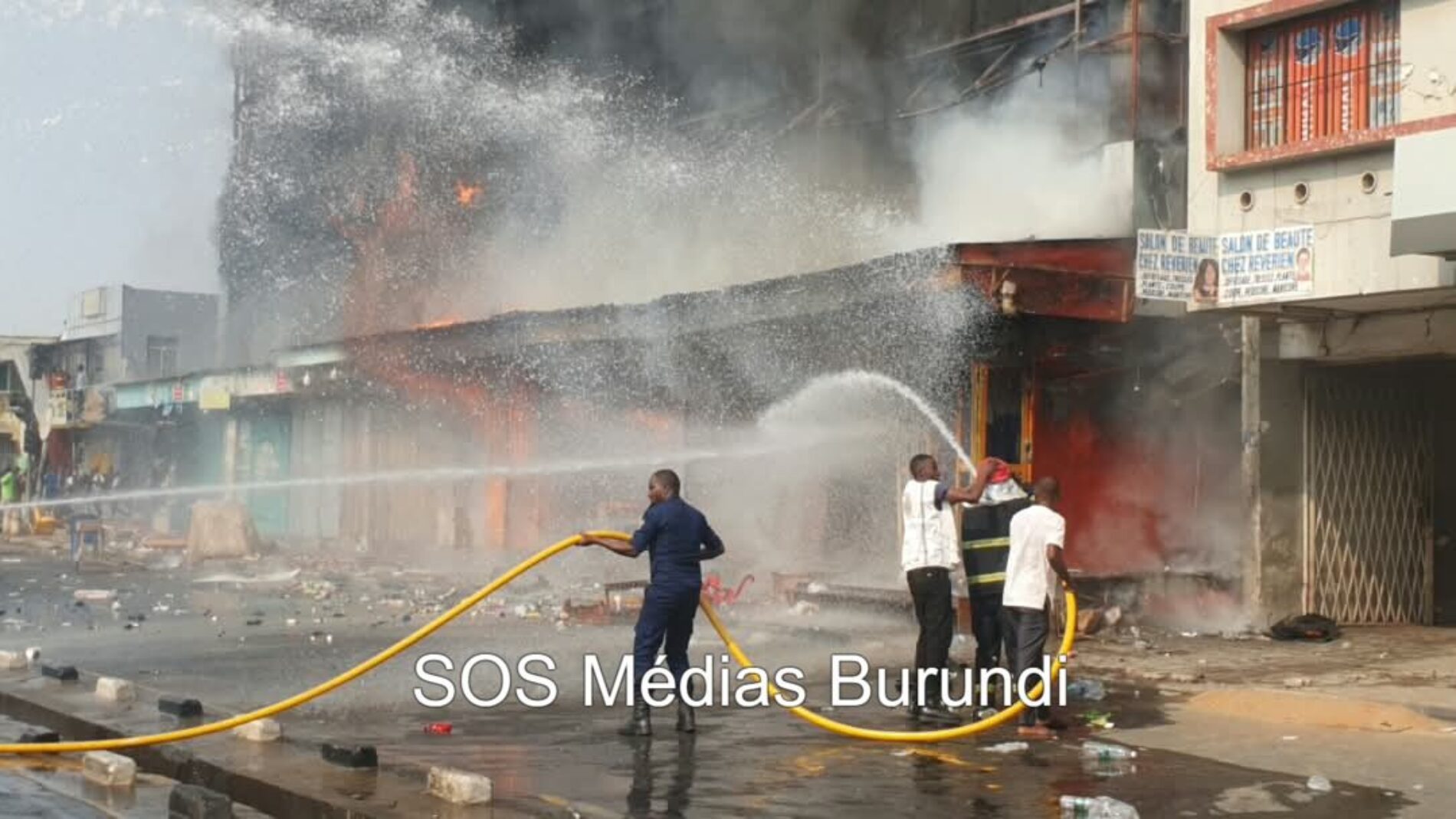 Bujumbura : un nouvel incendie ravage une partie du marché de Kinindo, quelques jours après celui du centre-ville